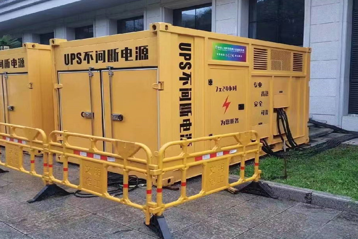 无为发电机租赁施工现场