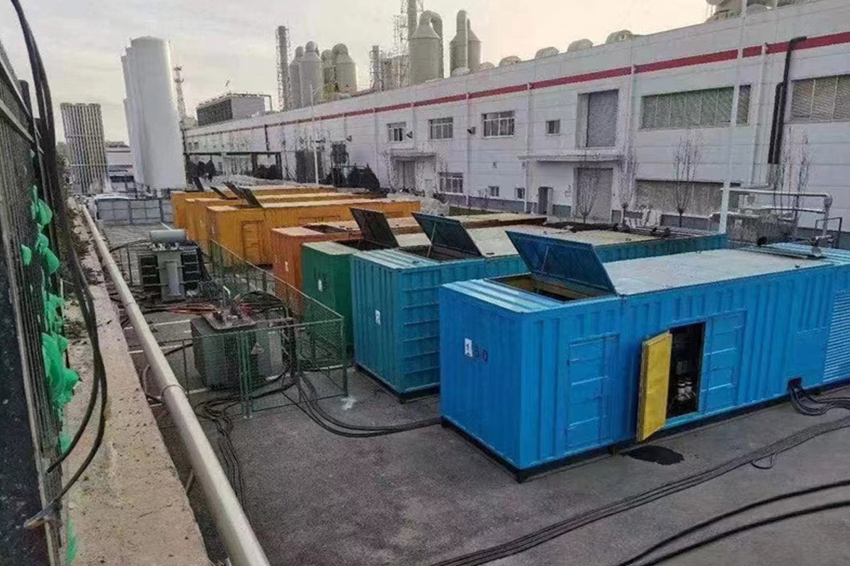 无为发电机租赁施工现场